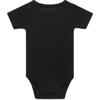 AS Colour 3003 Organic Infant Mini-Me One-Piece - Back View | color:Black|view:back
