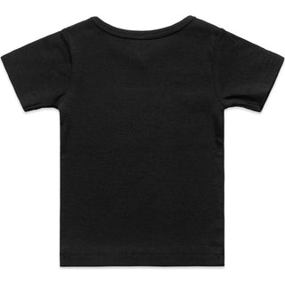 AS Colour 3001 Organic Infant Wee Tee - Back View | color:Black|view:back