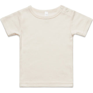 AS Colour 3001 Organic Infant Wee Tee - Front View | color:Natural|view:front