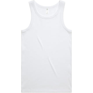 AS Colour 5063G Organic Rib Singlet - Front View | color:White|view:front