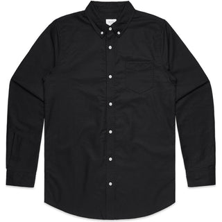 AS Colour 5401 Oxford Shirt - Front View | color:Black|view:front