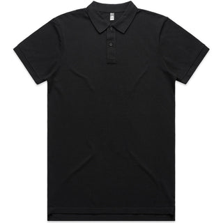 AS Colour 5411 Pique Polo - Front View | color:Black|view:front