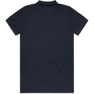 AS Colour 5411 Pique Polo - Back View | color:Navy|view:back
