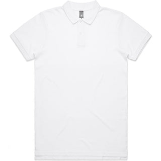 AS Colour 5411 Pique Polo - Front View | color:White|view:front