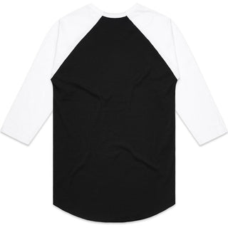 AS Colour 5012 Raglan Tee - Back View | color:Black/White|view:back