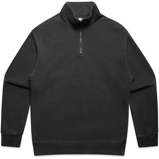 AS Colour 5167 Relax Faded Half Zip - Front View | color:Faded Black|view:front
