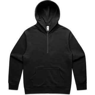 AS Colour 5164 Relax Half Zip Hood - Front View | color:Black|view:front
