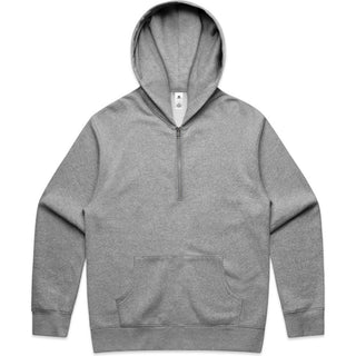 AS Colour 5164 Relax Half Zip Hood - Front View | color:Grey Marle|view:front