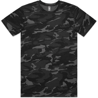 AS Colour 5001C Staple Camo Tee - Front View | color:Black Camo|view:front