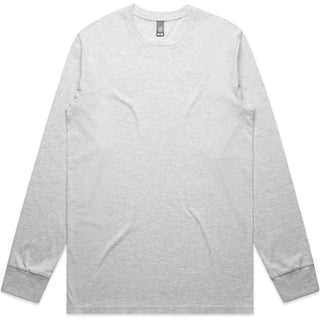 AS Colour 5020 Staple L/S Tee - Front View | color:Ash Heather|view:front
