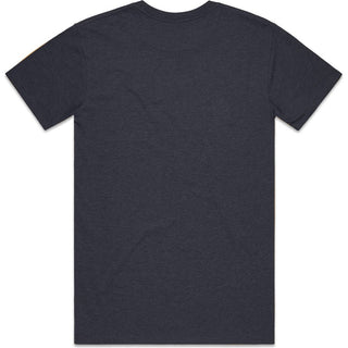 AS Colour 5001M Staple Marle Tee - Back View | color:Navy Marle|view:back