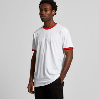 AS Colour Staple Ringer Tee | 5053 (White/Black)