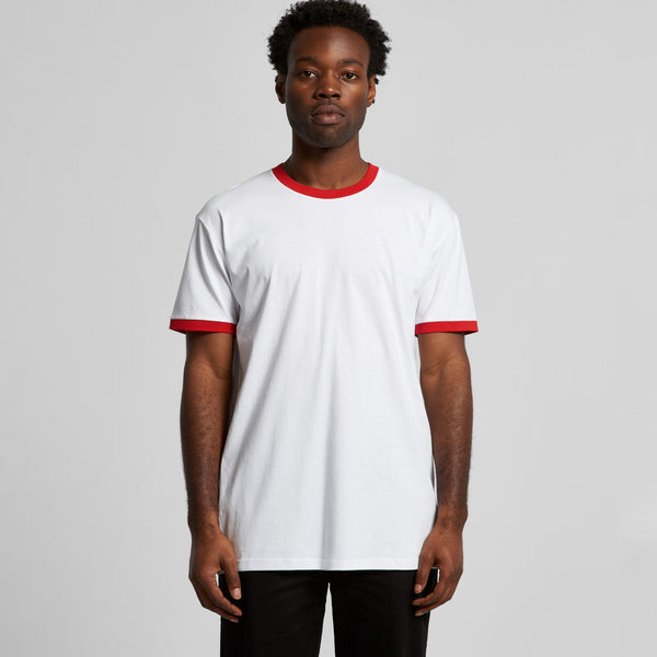 AS Colour Staple Ringer Tee | 5053 (White/Black)