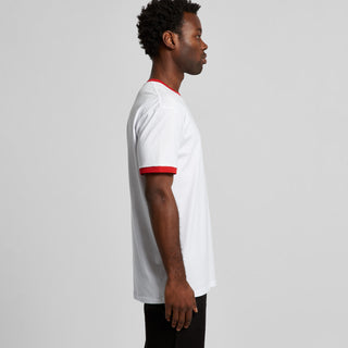 AS Colour Staple Ringer Tee | 5053 (White/Navy)