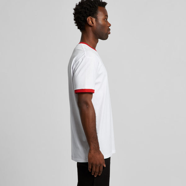 AS Colour Staple Ringer Tee | 5053 (White/Black)