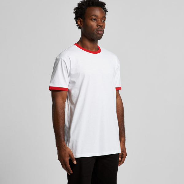 AS Colour Staple Ringer Tee | 5053 (White/Black)