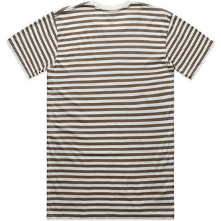 AS Colour 5028 Staple Stripe Tee - Back View | color:Natural/Walnut|view:back