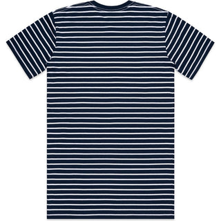 AS Colour 5028 Staple Stripe Tee - Back View | color:Navy/White|view:back