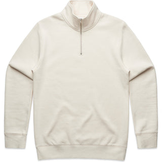 AS Colour 5125 Stencil Half Zip Crew - Front View | color:Ecru|view:front