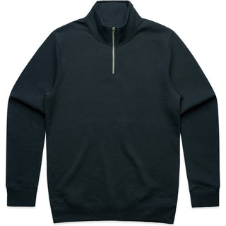 AS Colour 5125 Stencil Half Zip Crew - Front View | color:Navy|view:front