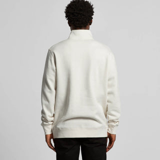 AS Colour Stencil Half Zip Crew | 5125 (White Marle)