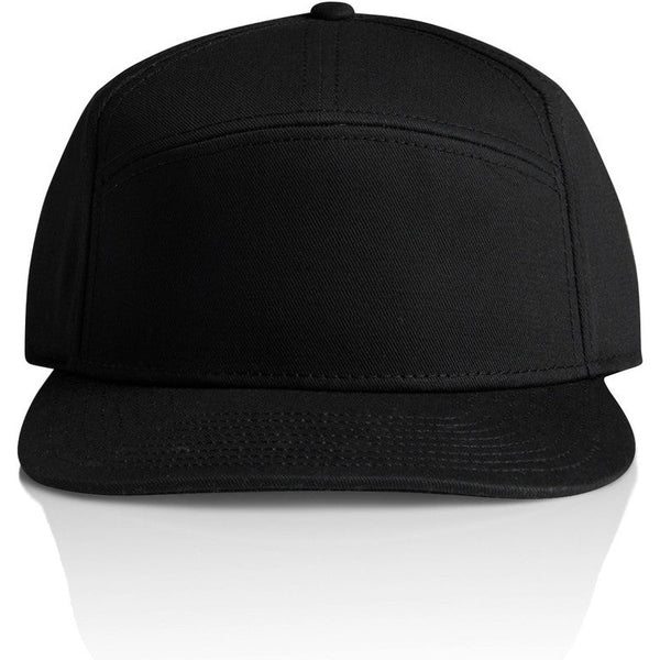 AS Colour Stock 7-Panel Cap | 1184 (Black)