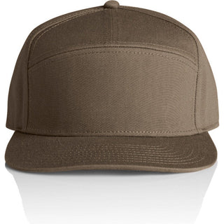 AS Colour 1184 Stock 7-Panel Cap - Front View | color:Walnut|view:front