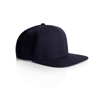 AS Colour 1100 Stock Cap Navy - Side View | color:Navy|view:side