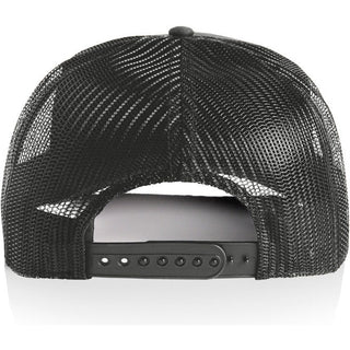 AS Colour 1110 Stock Contrast Trucker - Back View | color:Coal/Black|view:back