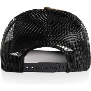 AS Colour 1110 Stock Contrast Trucker - Back View | color:Walnut/Black|view:back