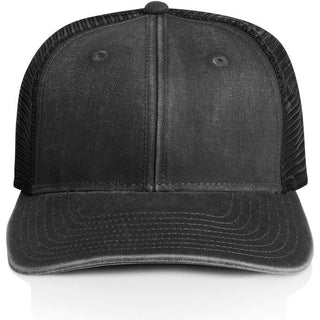 AS Colour 1102 Stock Faded Trucker - Front View | color:Faded Black|view:front