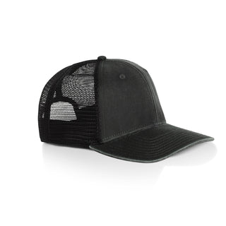 AS Colour 1102 Stock Faded Trucker - Side view | color:Faded Black|view:side