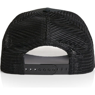 AS Colour 1108 Stock Trucker Cap - Back View | color:Black|view:back