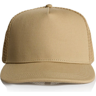 AS Colour 1108 Stock Trucker Cap - Front View | color:Khaki|view:front