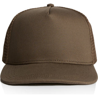 AS Colour 1108 Stock Trucker Cap - Front View | color:Walnut|view:front