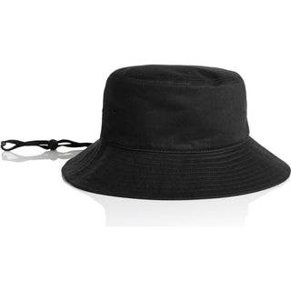 AS Colour 1172 Wide Brim Bucket Hat - Front View | color:Black|view:front