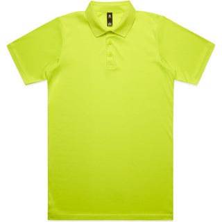 AS Colour 5425F Work Safety Polo - Front View | color:Safety Yellow|view:front