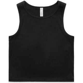 AS Colour 4642 Wo's Active Crop Tank - Front View | color:Black|view:front