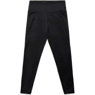 AS Colour 4631 Wo's Active Mid Leggings - Front View | color:Black|view:front