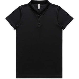 AS Colour 4425 Wo's Active Work Polo - Front View | color:Black|view:front