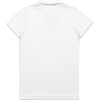 AS Colour 4425 Wo's Active Work Polo - Back View | color:White|view:back