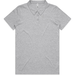 AS Colour 4402 Wo's Amy Polo - Front View | color:Grey Marle|view:front