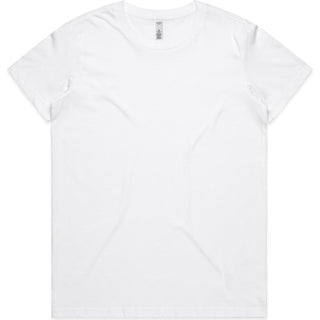 AS Colour 4051 Wo's Basic Tee - Front View | color:White|view:front