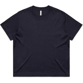 AS Colour 4030 Wo's Box Tee - Front View | color:Ink Blue|view:front