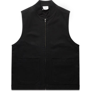 AS Colour 4528 Wo's Canvas Heavy Vest - Front View | color:Black|view:front