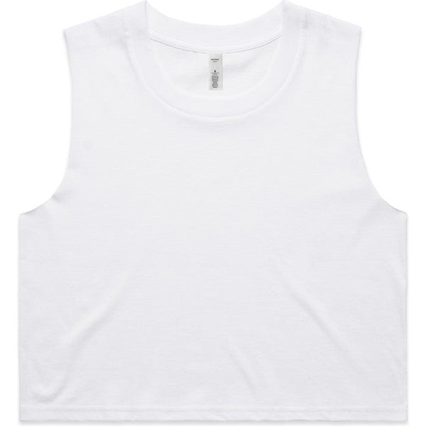 AS Colour Women's Crop Tank | 4068 (White)