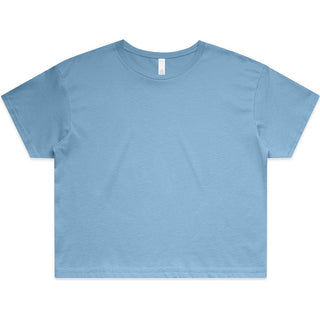 AS Colour 4062 Wo's Crop Tee - Front View | color:Carolina Blue|view:front