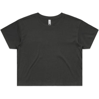 AS Colour 4062 Wo's Crop Tee - Front View | color:Coal|view:front