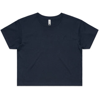 AS Colour 4062 Wo's Crop Tee - Front View | color:Navy|view:front