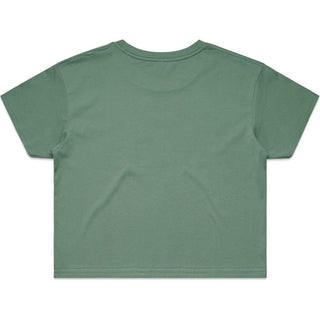 AS Colour 4062 Wo's Crop Tee - Back View | color:Sage|view:back
